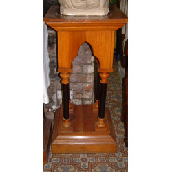 Wooden Gothic Statue Stand