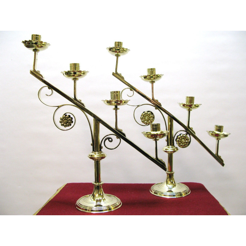 Pair of adoration candlesticks