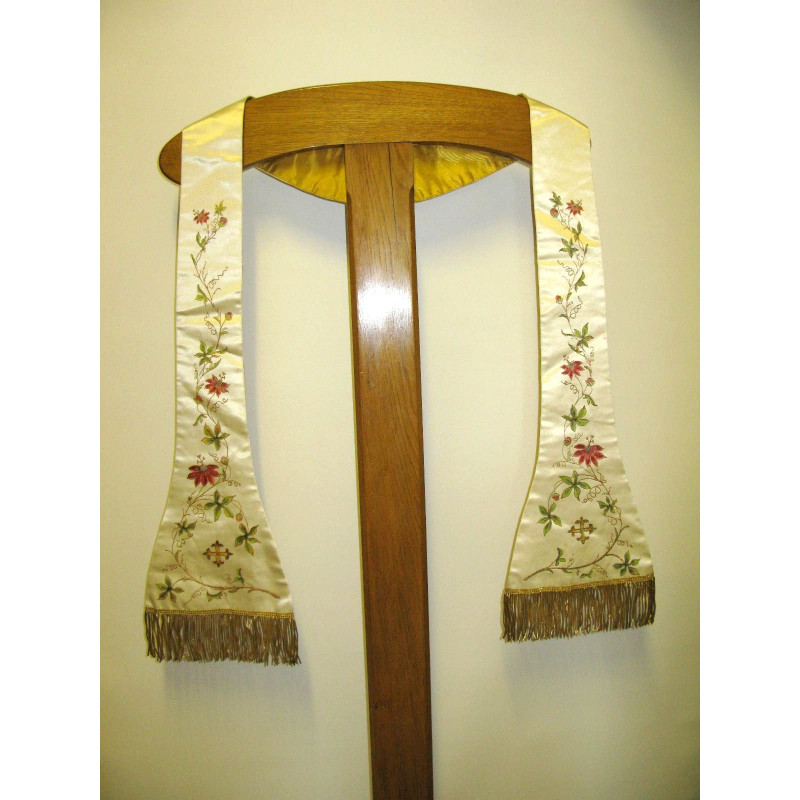 Flowered preaching stole 