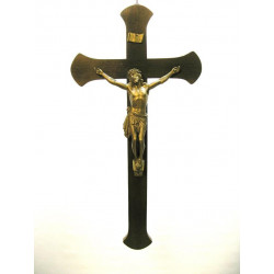 Bronze christ on Gothic cross