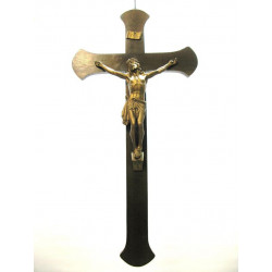 Bronze christ on Gothic cross