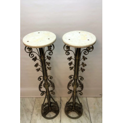 A pair of altar stands