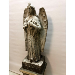Marble angel with statue