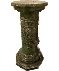 Green Italian marble pedestal