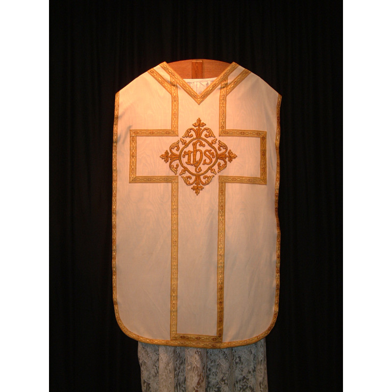 White Chasuble with celtic center piece