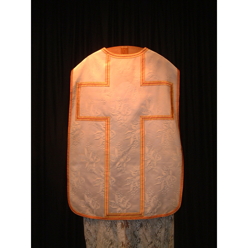 White Chasuble with lily design