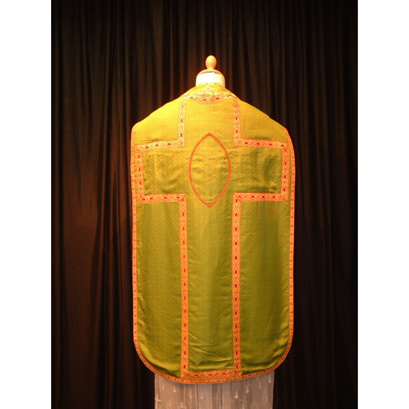 Green chasuble and stole