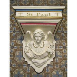 Angel wall statue stand