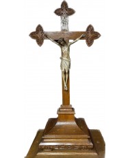 Carved wooden Gothic cross