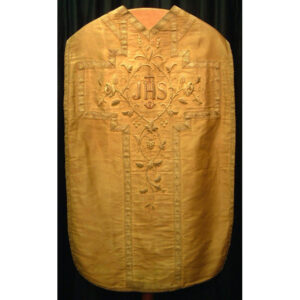 Gold Cloth Vestment Flowers and Grapes and Wheat