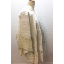 Irish linen surplice with lace