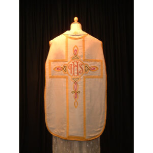 White Chasuble celtic design centerpiece